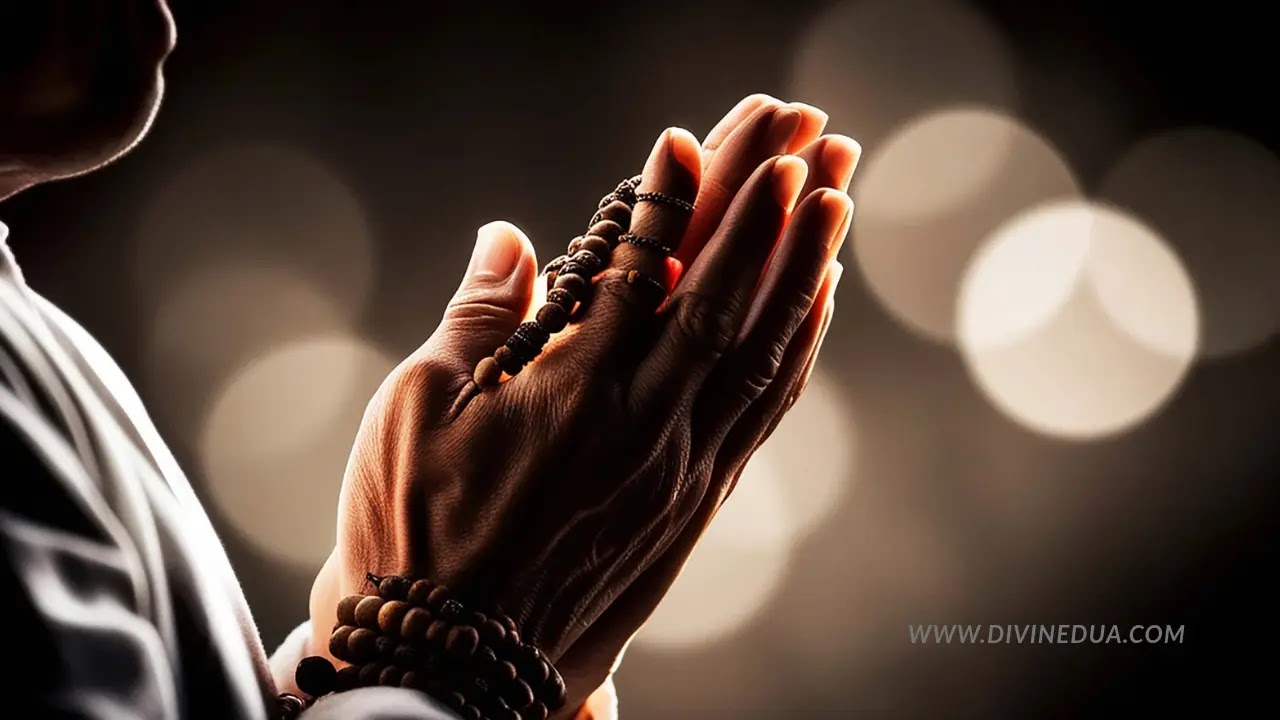 Muslim making dua and reflecting on destiny in Islam