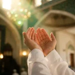 A spiritual guide to Dua for a dead person in Islam by Divine Dua, showing hands in prayer with heavenly light.