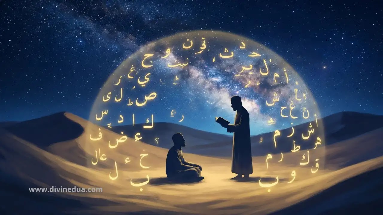 Prophetic Ruqyah Evidence Silhouette illustration of a Bedouin being cured by Ruqyah in the desert, representing the Hadith of Ubayy bin Ka'b