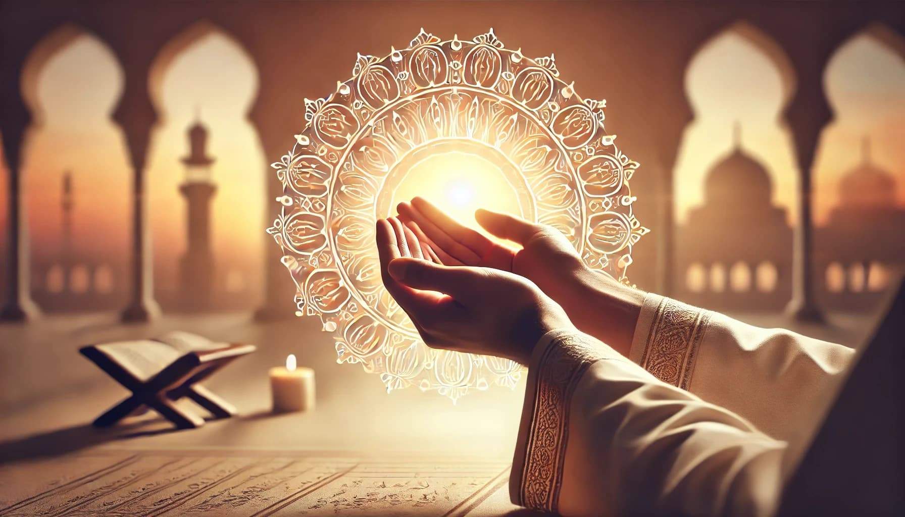 Muslim praying in humility and devotion