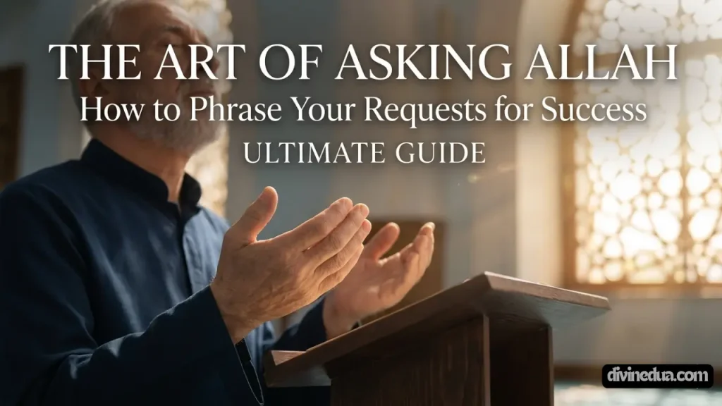 Hands raised in sincere Dua, representing the best way to ask Allah for something according to the prophetic guide.